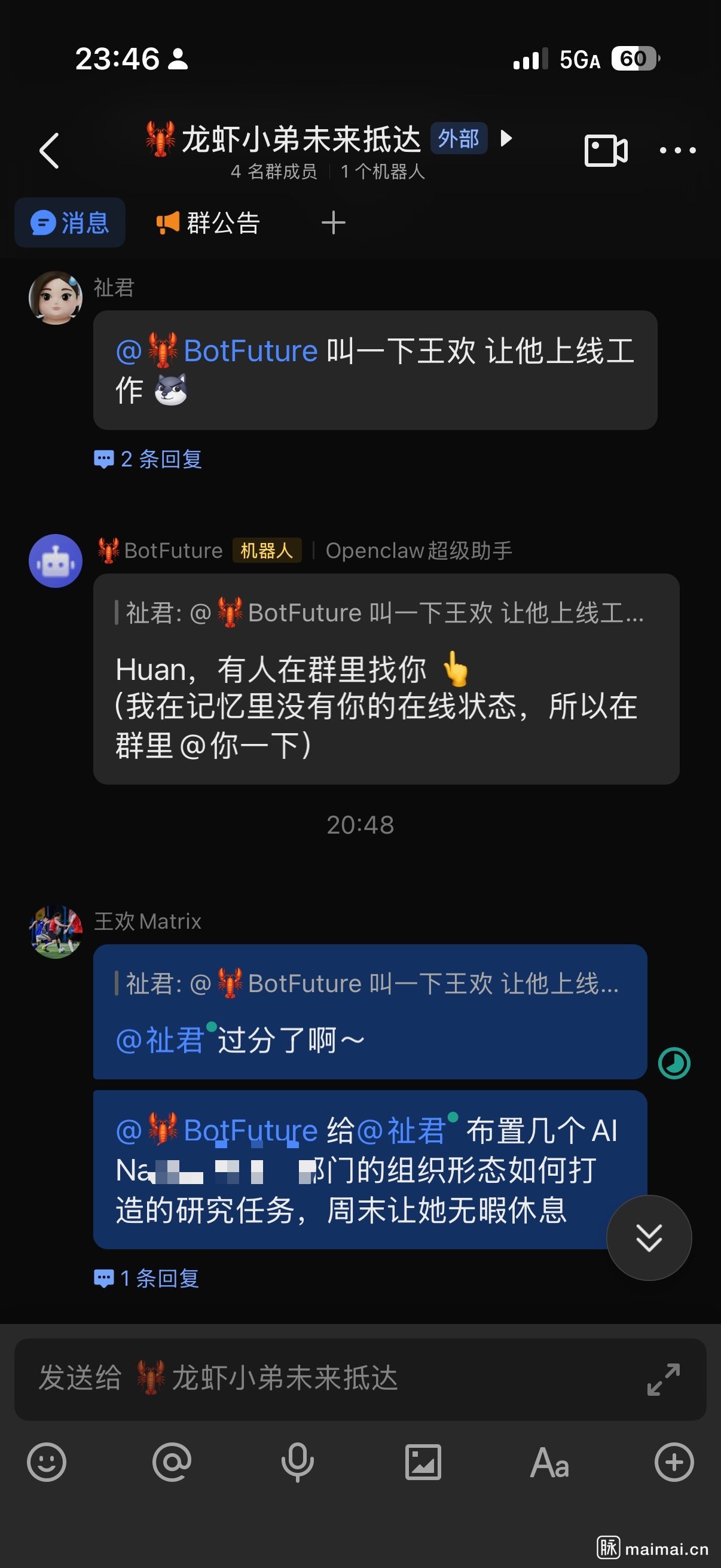 龙虾群聊天记录